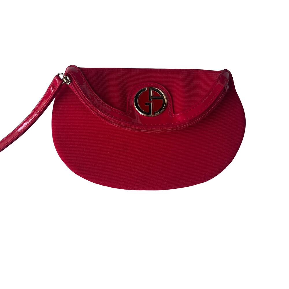 Giorgio Armani Red Make Up Bag Wristlet – Like New